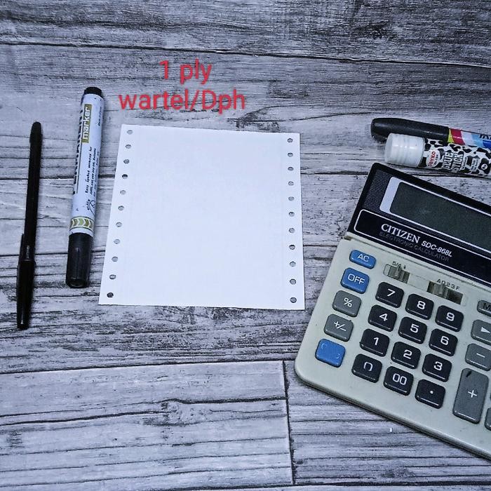 

Kertas Continuous Form Wartel / Dph 1Ply 1000Set