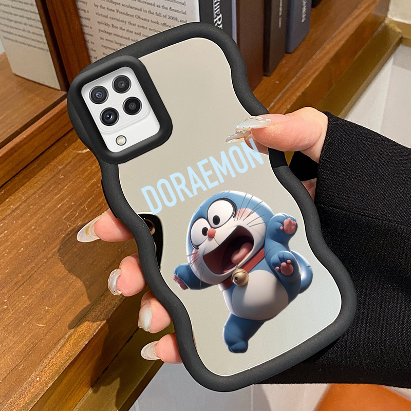 Casing Untuk Samsung A22 M22 M32 Case Casing pola Kucing Biru Kesing HP Silikon Softcase Macaron Ces