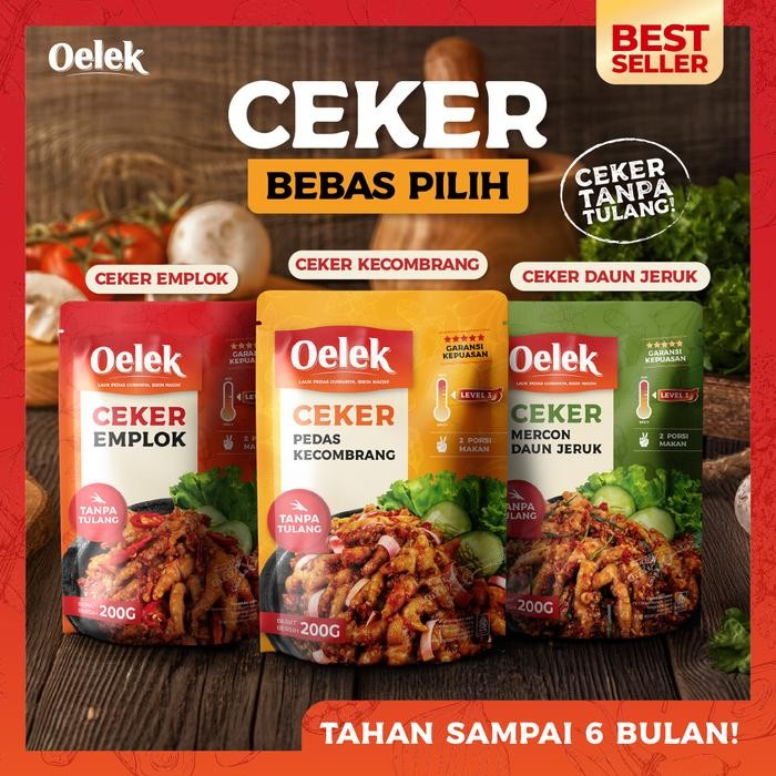 

[Baru] Oelek Ceker Mercon Pedas Bebas Pilih / Daun Jeruk / Pedas Kecombrang / Ceker Tanpa Tulang /