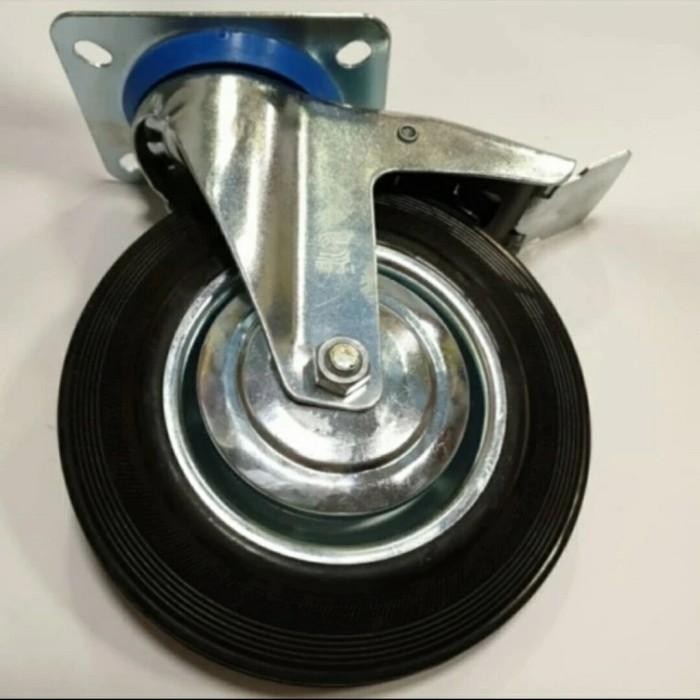 Roda Karet 8Inch Rem