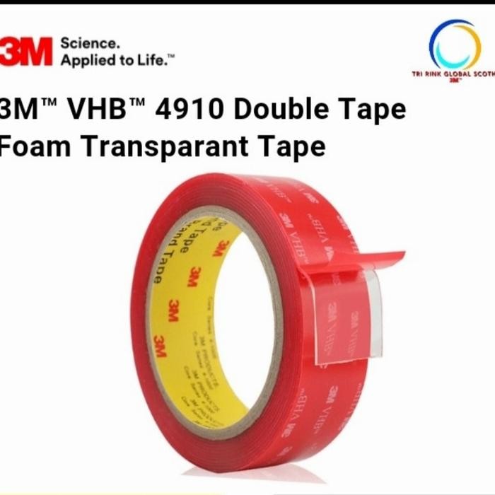 

Double Tape VHB 4910 3M Clear-Perekat 3M Origional Lem 3M 12mmm x 4,5m