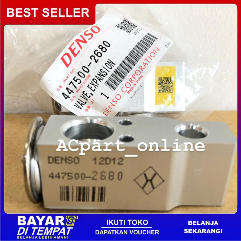 FREE ONGKIR EXPANSI EXPANSION VALVE HILUX , INNOVA BELAKANG , JAZZ ORI DENSO BISA COD