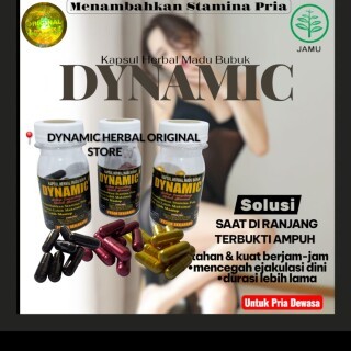 Obat Kuat Pria Dynamic Herba ( HITAM )  ( Isi 20Kpsl )  Tahan Lama Berjam-jam