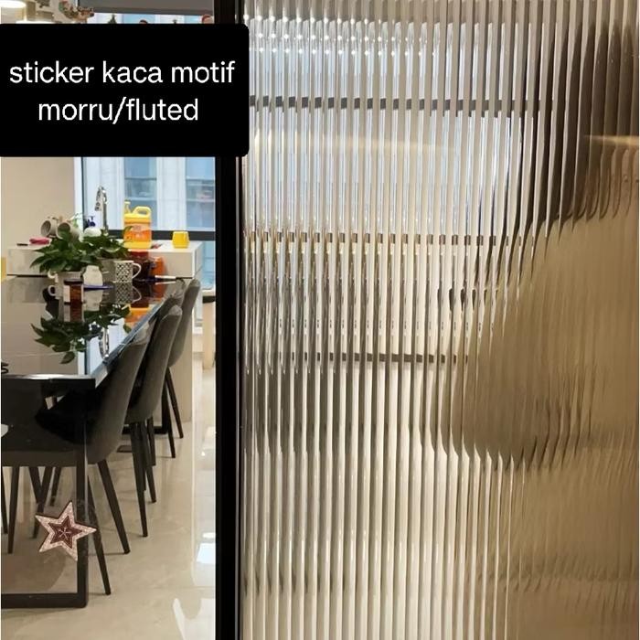 (Allthebest) sticker morru glass fluted glass stiker kaca kantor stiker pintu jendela rumah