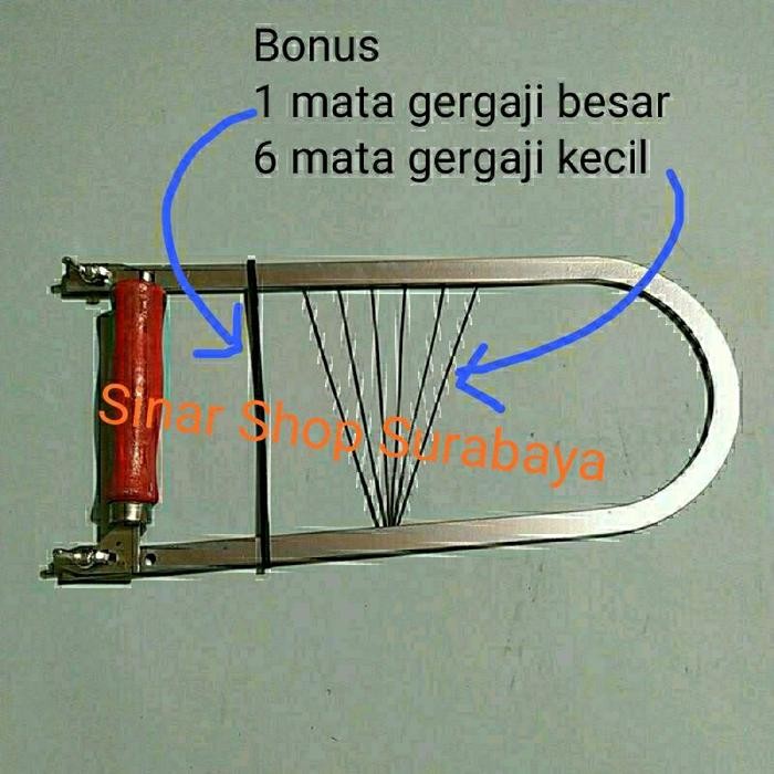 (Allthebest) Gergaji ukir Triplex + 6 mata Lidi Pemotong Saw U manual. harga per paket