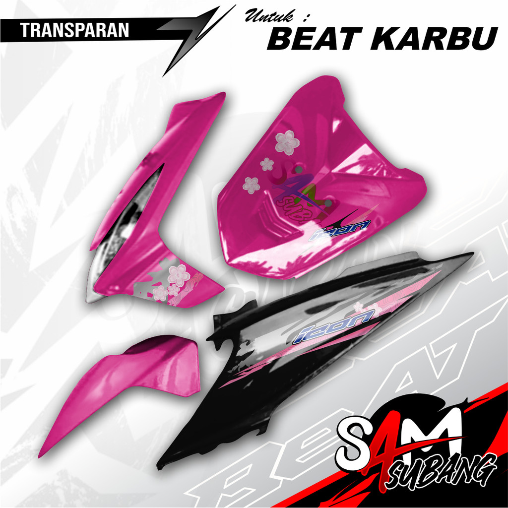 STRIPING TRANSPARAN BEAT KARBU ICON BUNGA SAM