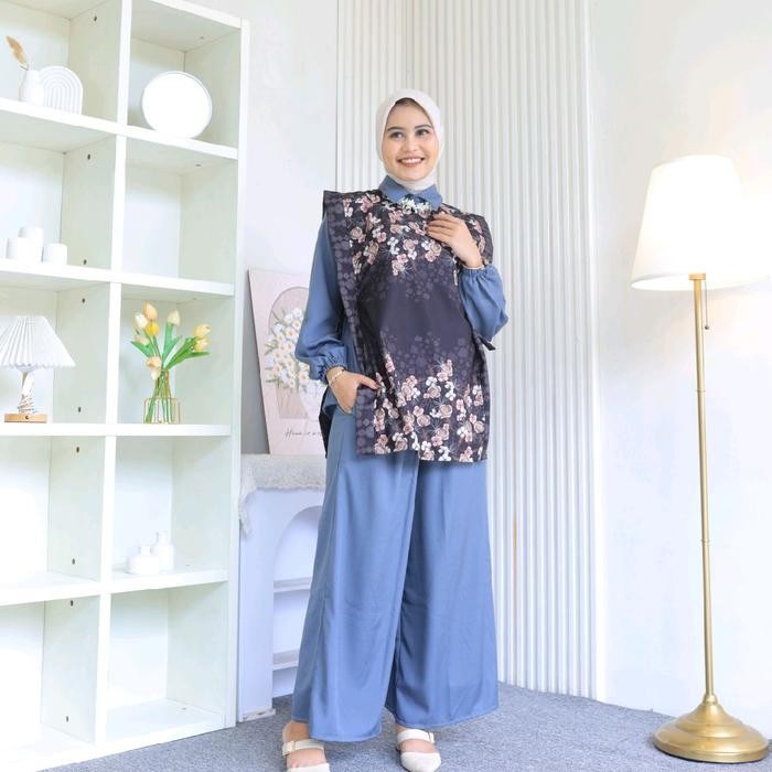 Kayana LD 125 dan 140 One Set JUMBO L-5XL Big Size BB 100 Kg Muat 3in1 Setelan Tunik Panjang +