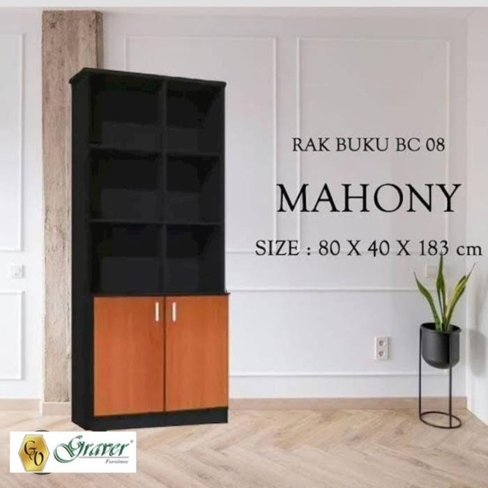 SIAPKIRIM Lemari Buku / Rak Buku / Lemari Arsip Graver Type BC 08 READY STOCK