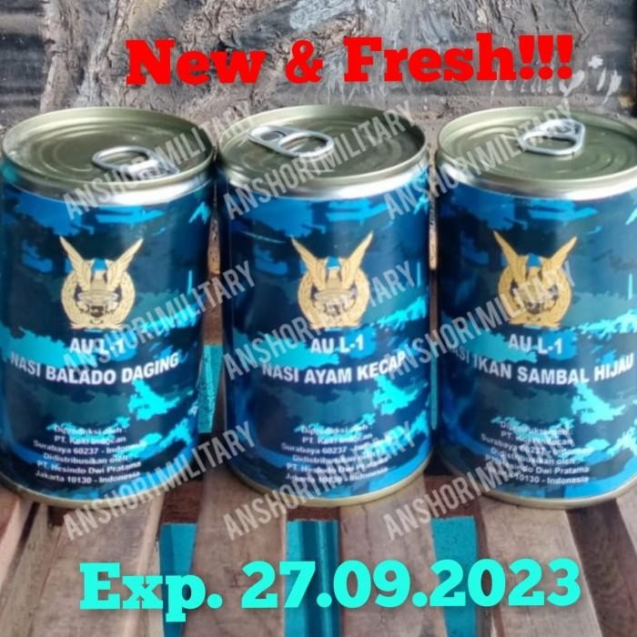 

(Allthebest) Promo 1 paket RANSUM makanan kaleng TNI AU L1 Makanan instant Survival