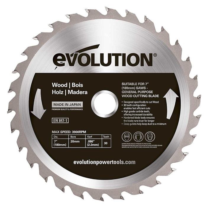 Circular Saw Blade EVOLUTION 180mm Mata Pisau TCT 7 Inch Potong Kayu