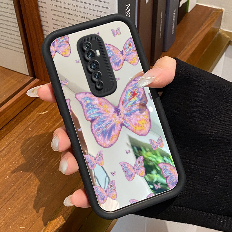 Casing Hp Untuk OPPO Reno 2F Reno 2Z Reno2 F Reno2 Z Case Cesing warna-warni ungu kupu-kupu Silikon 