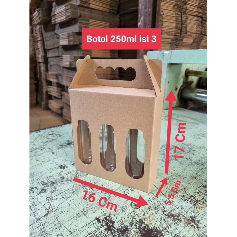 (Allthebest) Kardus Minuman Botol 250 mL Box Hampers Botol 250 mL
