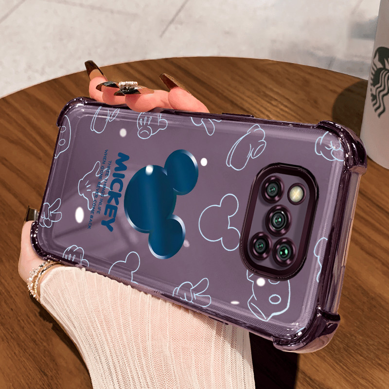 Casing Hp untuk Xiaomi POCO X3 POCO X3 NFC POCO X3 Pro Case Pola Mickey Kasing Perlindungan jatuh ai