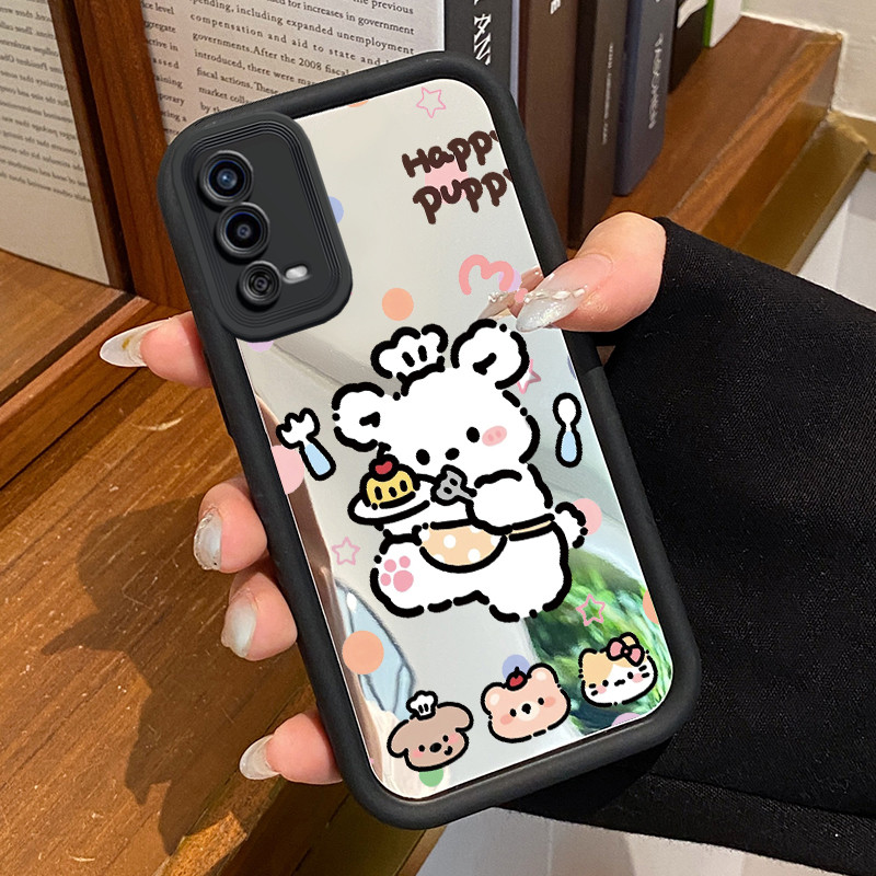 Casing Hp OPPO A55 Case Casing pola Babi dan kucing dan anjing Kasing HP Cesing Silikon Softcase cer