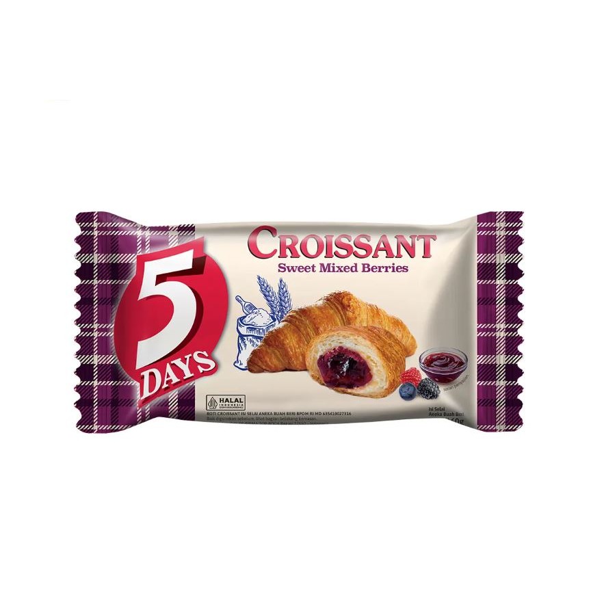 

5 Days Croissant Sweet Mixed Berries 60 gram