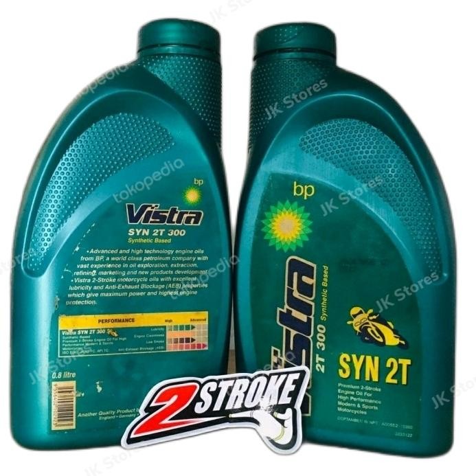 Oli Samping Vistra 2T 300 Synthetic Based Botol Komodo - 0.8L