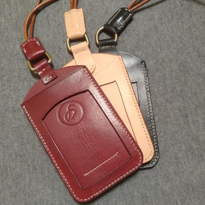 

ASLI ID Card er Lanyard Kulit Asli Full Grain etag Handmade READY STOCK