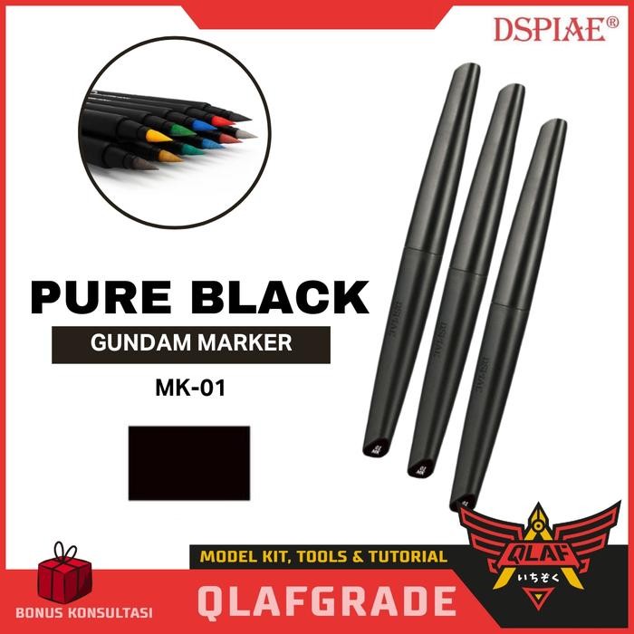 

Gundam Marker PURE BLACK soft tip marker acrylic panel line dspiae