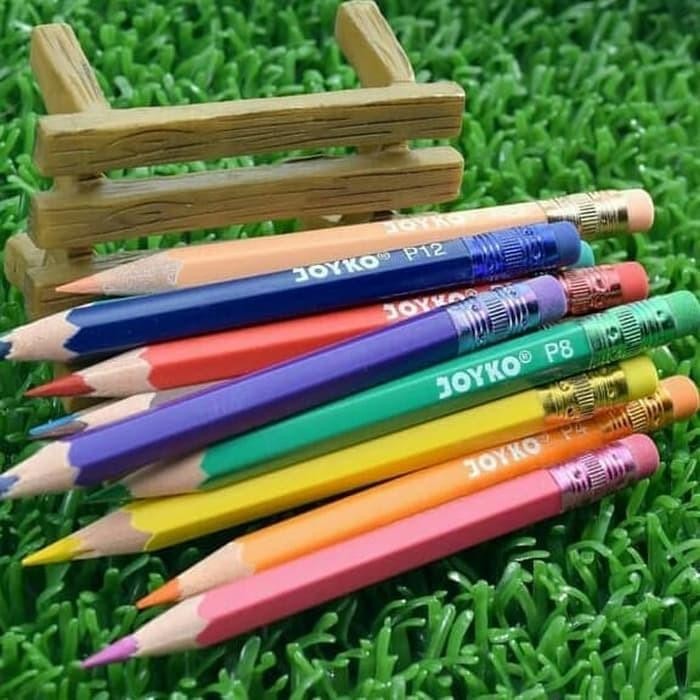 

Joyko Erasable Pensil Warna Pendek 12 Bisa Dihapus Short CP-120 CP120