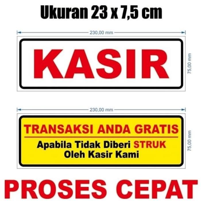 

stiker kasir & transaksi anda gratis
