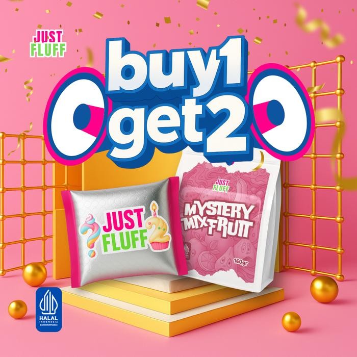 

[BUY 1 GET 2] MARSHMALLOW JUSTFLUFF + MYSTERY BIRTHDAY [HALAL]