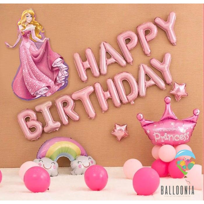 

Terlaris SET Balon Foil Birthday Princess Aurora Dekorasi Ulang Tahun Putri SALE