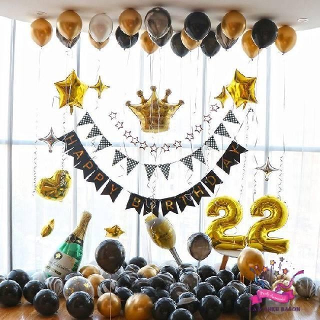 

Terlaris HAPPY BIRTHDAY DEKORASI SET THE KING/BALON FOIL MAHKOTA SALE