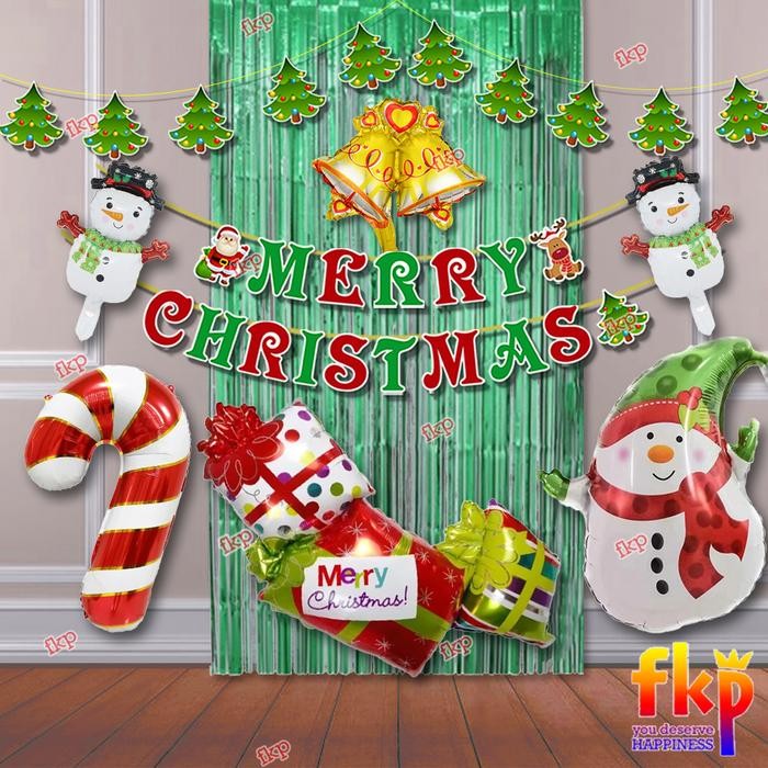 

Terlaris FUN KIDS PARTY Paket Simple Natal / Balon Jumbo santa/ Dekorasi natal SALE