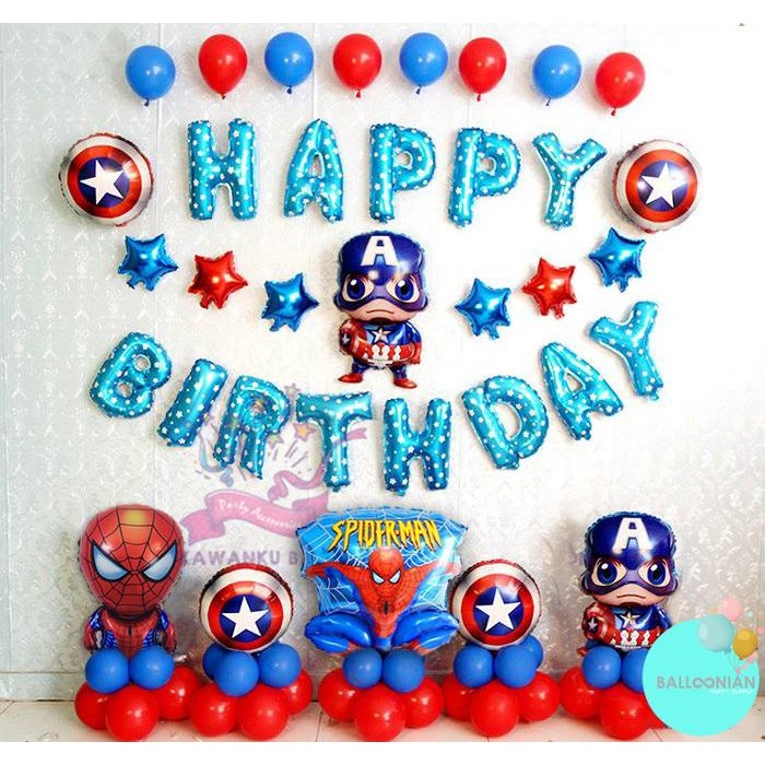 

Terlaris NEW AVENGERS BIRTHDAY DEKORASI SET/BALON FOIL AVENGERS SALE