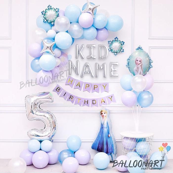 

Terlaris FROZEN BALLOON GARLAND DECORATION SET/DEKORASI ULANG TAHUN ANAK/BALON FOIL ELSA SALE