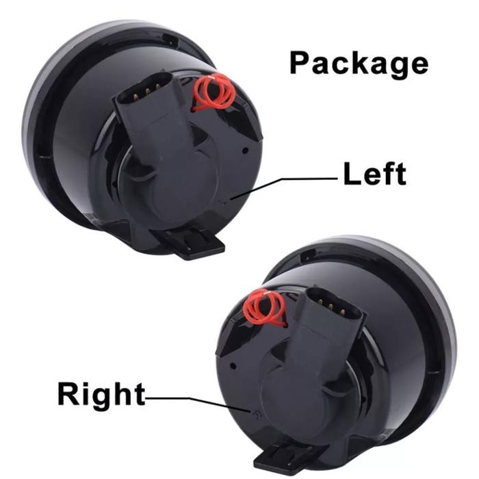 Terbagus Lampu Sein Grill Depan Smoked Led+Drl Putih Jeep Wrangler Rubicon Jk