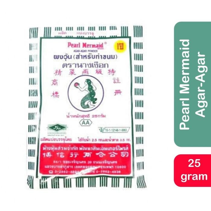 

Lecy.store2 SGS Bubuk Agar Agar Thailand Powder Pearl Mermaid Bening Putih 2 pcs