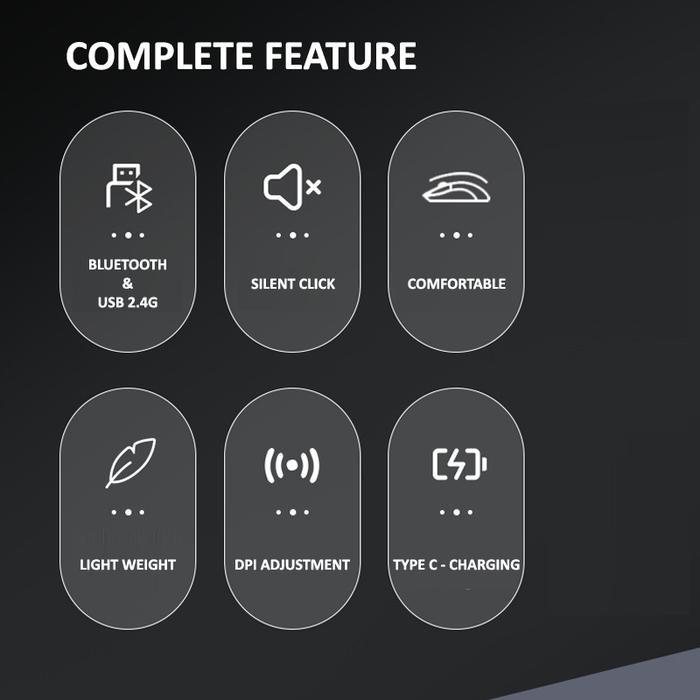 TERBARU Mouse Gaming Wireless - Mouse Gaming / Mouse Gaming Charging Type C