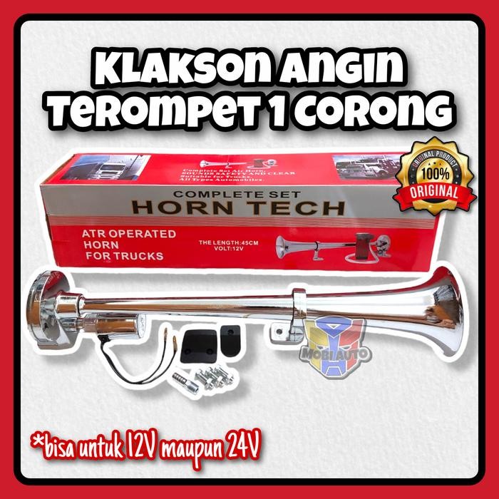 Ready Klakson Angin Terompet Air Horn 1 Corong Mobil 12v 24v