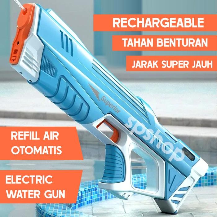 Rrady  Pistol Air Elektrik Mainan Anak Water Gun Tembakan - Electic Water Gun