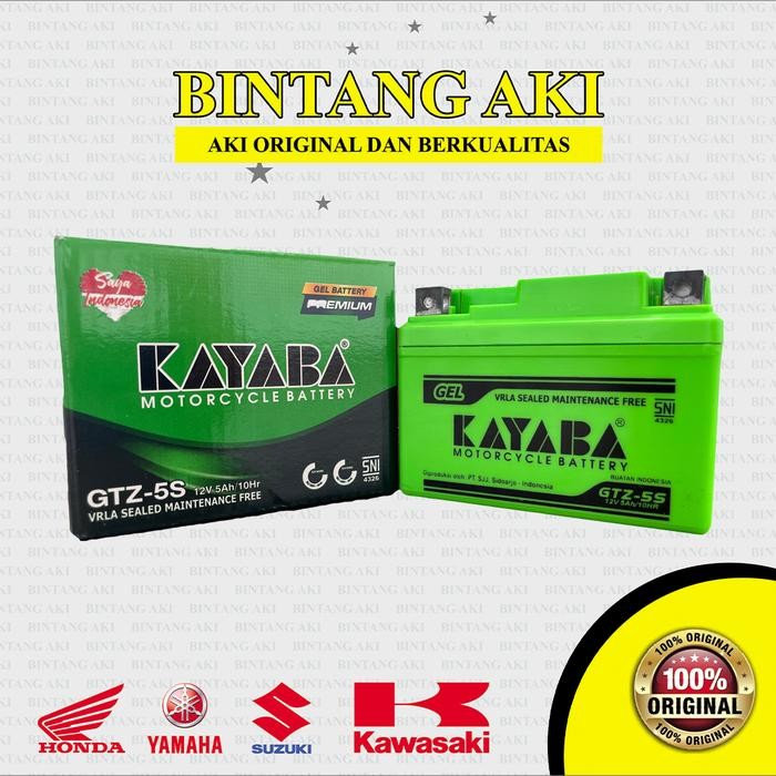 Kayaba Gtz5S Hijau Premium Aki Motor Supra X 125 Batman Supra X 125 R Supra X 125 Helm In