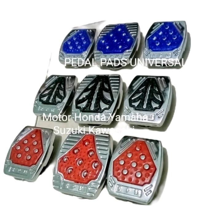 1 set cover pijakan pedal gigi dan rem besi anti slip universal untuk semua jenis motor *