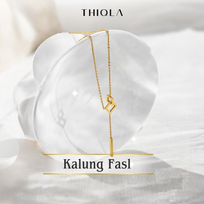 THIQLA - Kalung Juntai FASL - Kalung Fuji Mirip Kalung Emas Asli - Kalung Serut Cewek Wanita Bisa