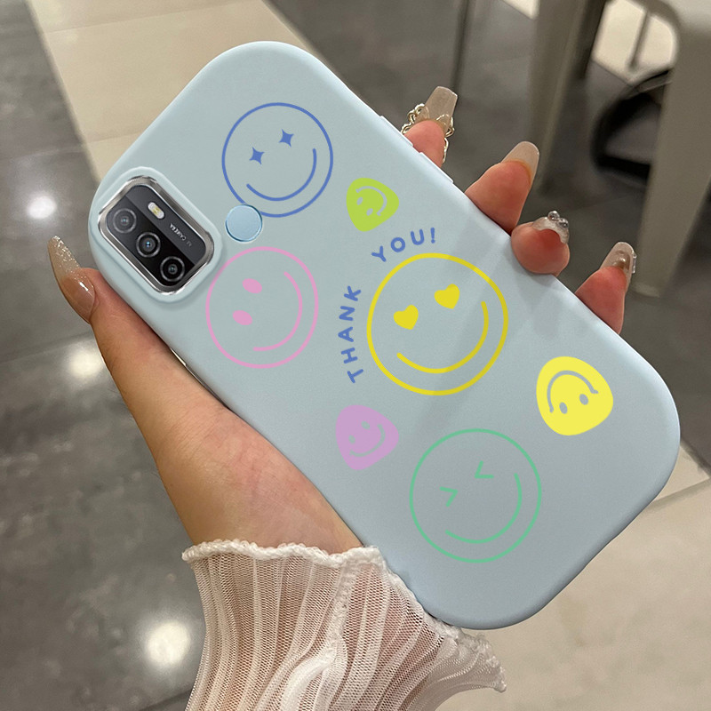 Casing Hp Untuk OPPO A53 2020 A53s A33 2020 A32 A11s Case Casing tas emosi senyum pola HP Kesing bul