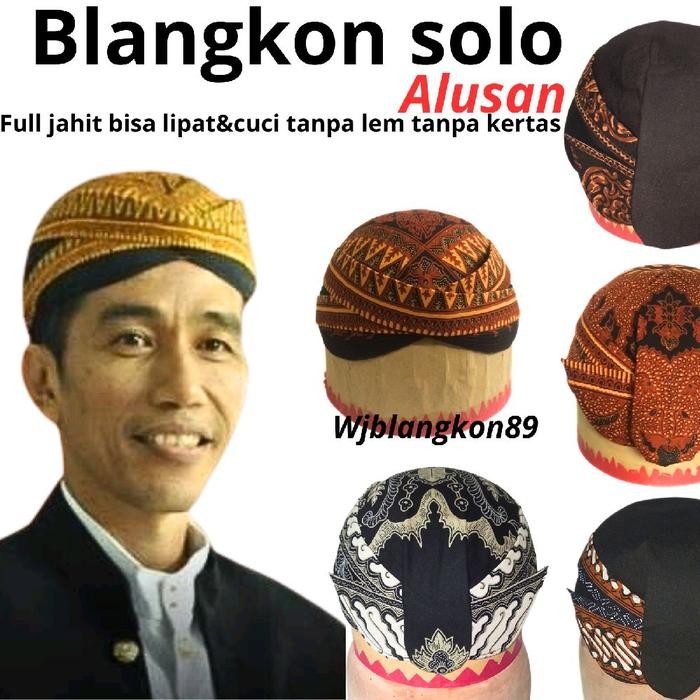 TERMURAH blangkon solo full jahit bisa lipat bisa cuci READY STOCK