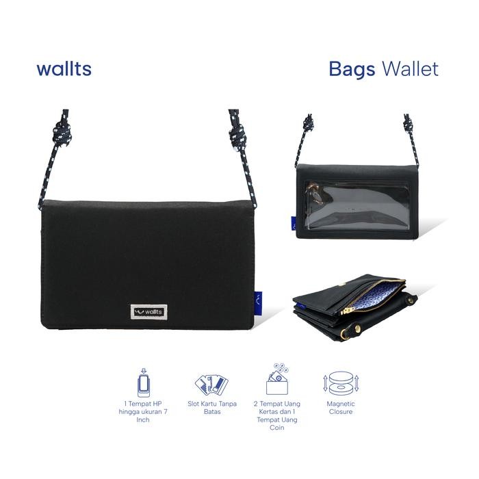 

JJ130 Wallts Charmaine - Dompet kanvas Wanita Tas Dompet selempang Wanita Slingbag Cewek HEMAT