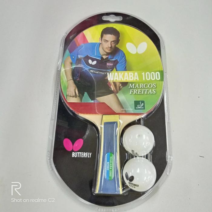 Bat Bet Raket Pingpong Tenis Meja Butterfly Wakaba 1000 + Bola Ori Terlaris