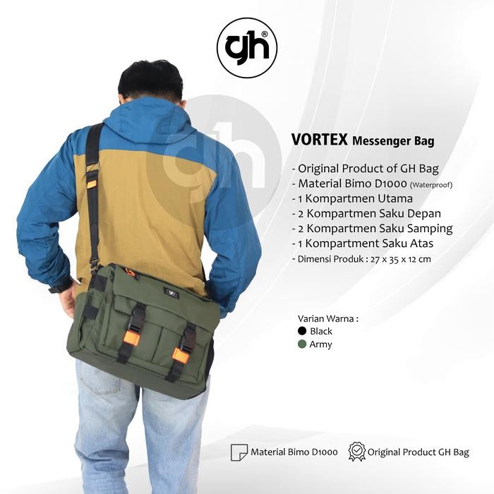 

JJ194 GH-Bag Tas Slempang VORTEX Messenger Bag Anti Air Waterproof Selempang TERMURAH