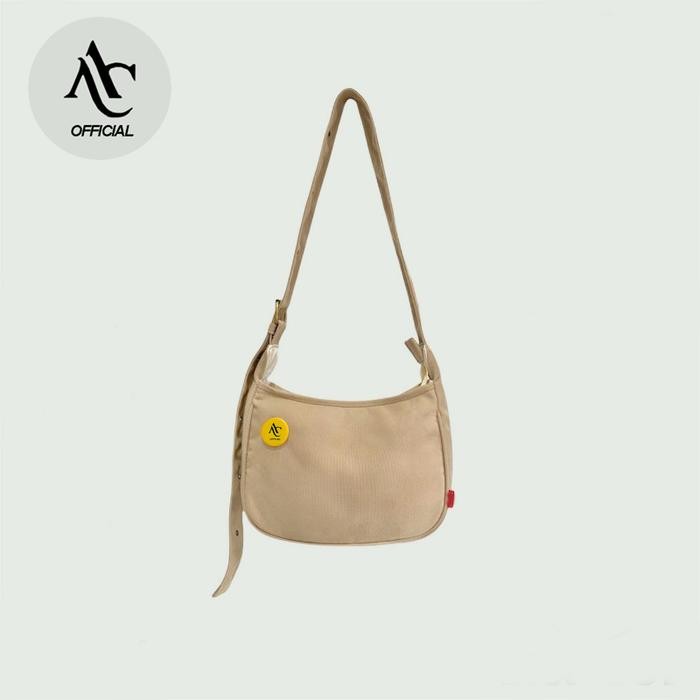 

GM907 Tas selempang bahu Canvas - slingbag shoulderbag bag canvas Vintage Cewek cowok Kanvas Kulit