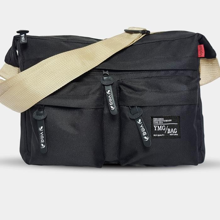 

YQ302 Tas selempang Bahu pria casual Slingbag Hitam BIG SALE