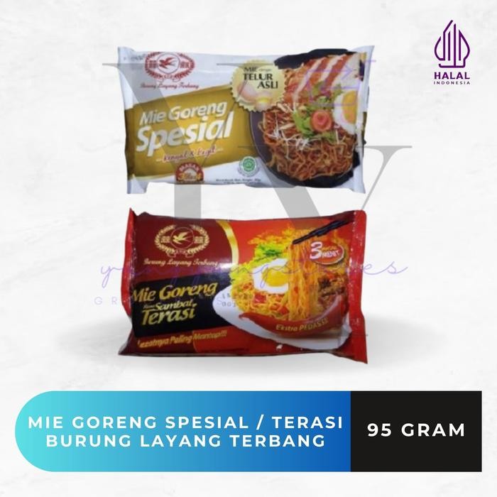 

1 Dus Isi 20 Bungkus Mie Goreng Spesial / Sambal Terasi Cap Burung Layang Terbang 95 Gram