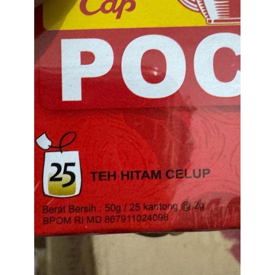 

Teh Cap Poci Teh Hitam Asli / Melati / Vanilla 25 Sachet @ 2 Gram