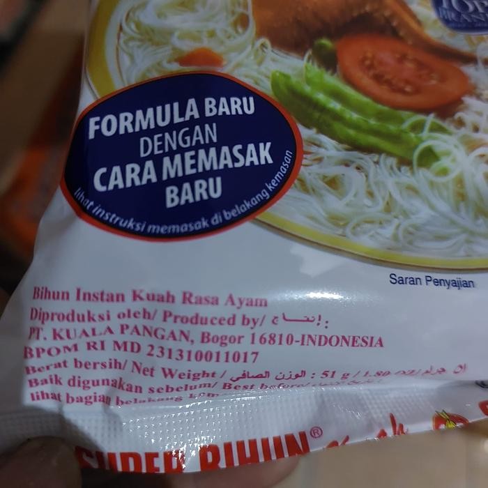 

1 Dus Isi 30 Bungkus Super Bihun Kuah 51 Gram