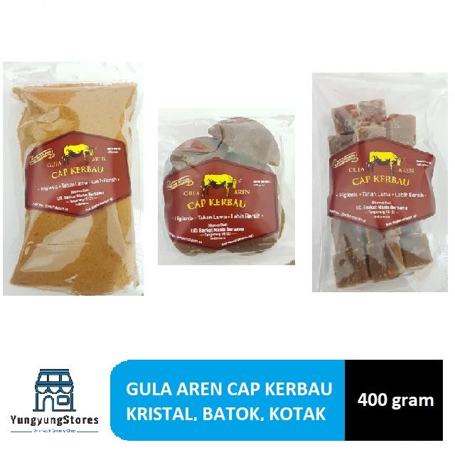 

Gula Aren Cap Kerbau Kristal / Batok / Kotak 400 Gram