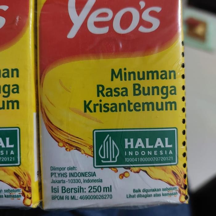 

[Kotak] 1 Dus Isi 24 Kotak Yeos Teh Kembang Chrysantemum Drink 250 Ml